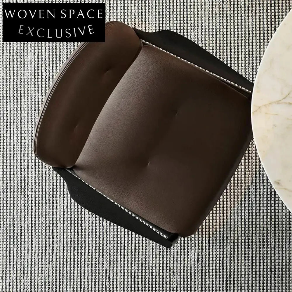 Elegant Wooden Leather Dining Armchair, Hotel Cafe Restaurant Seating