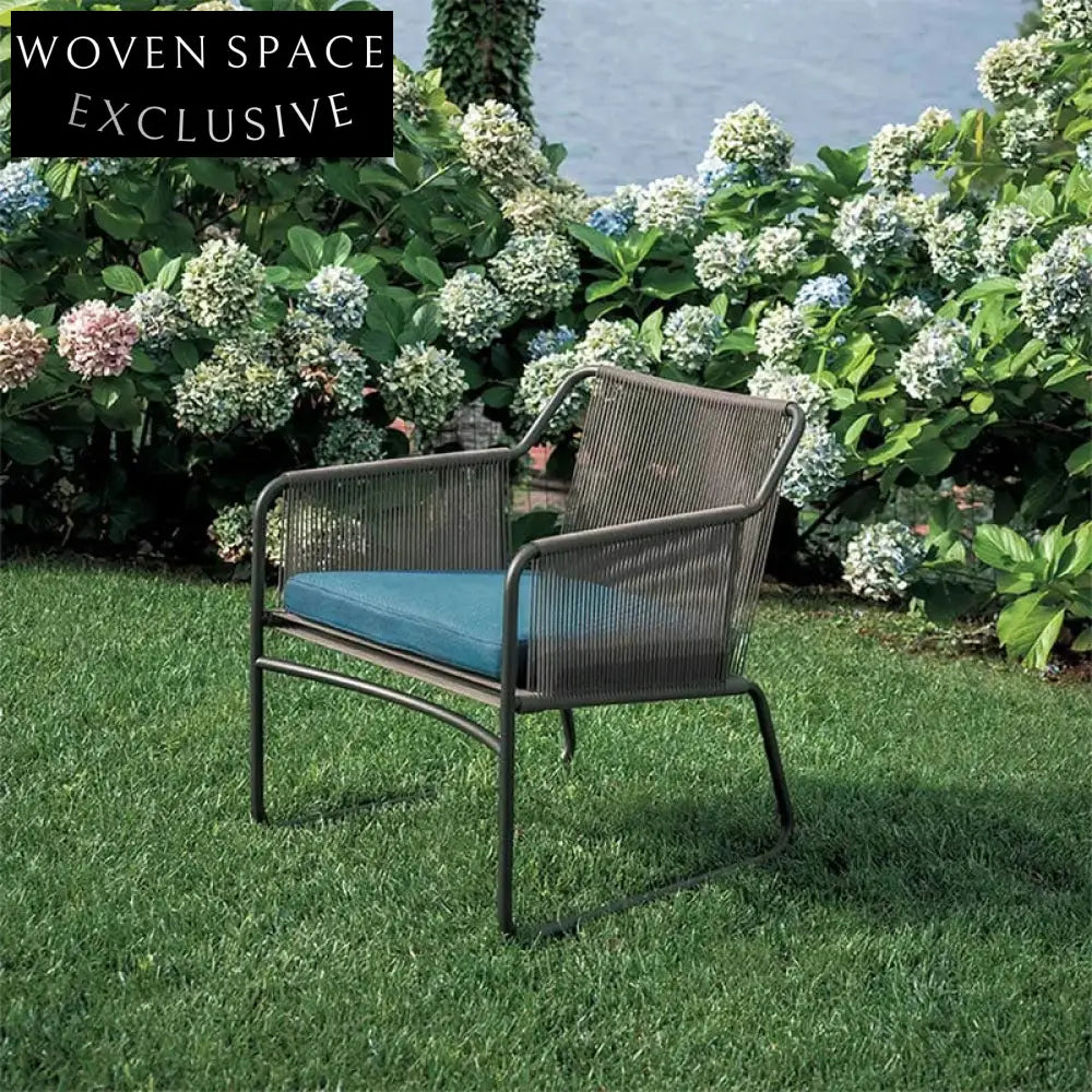 Elegant Woven Rope Outdoor Sofa Set for Patio & Garden