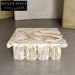 Elegantly Designed Calacatta Viola Pattern Marble Rectangle Living Room Coffee Table