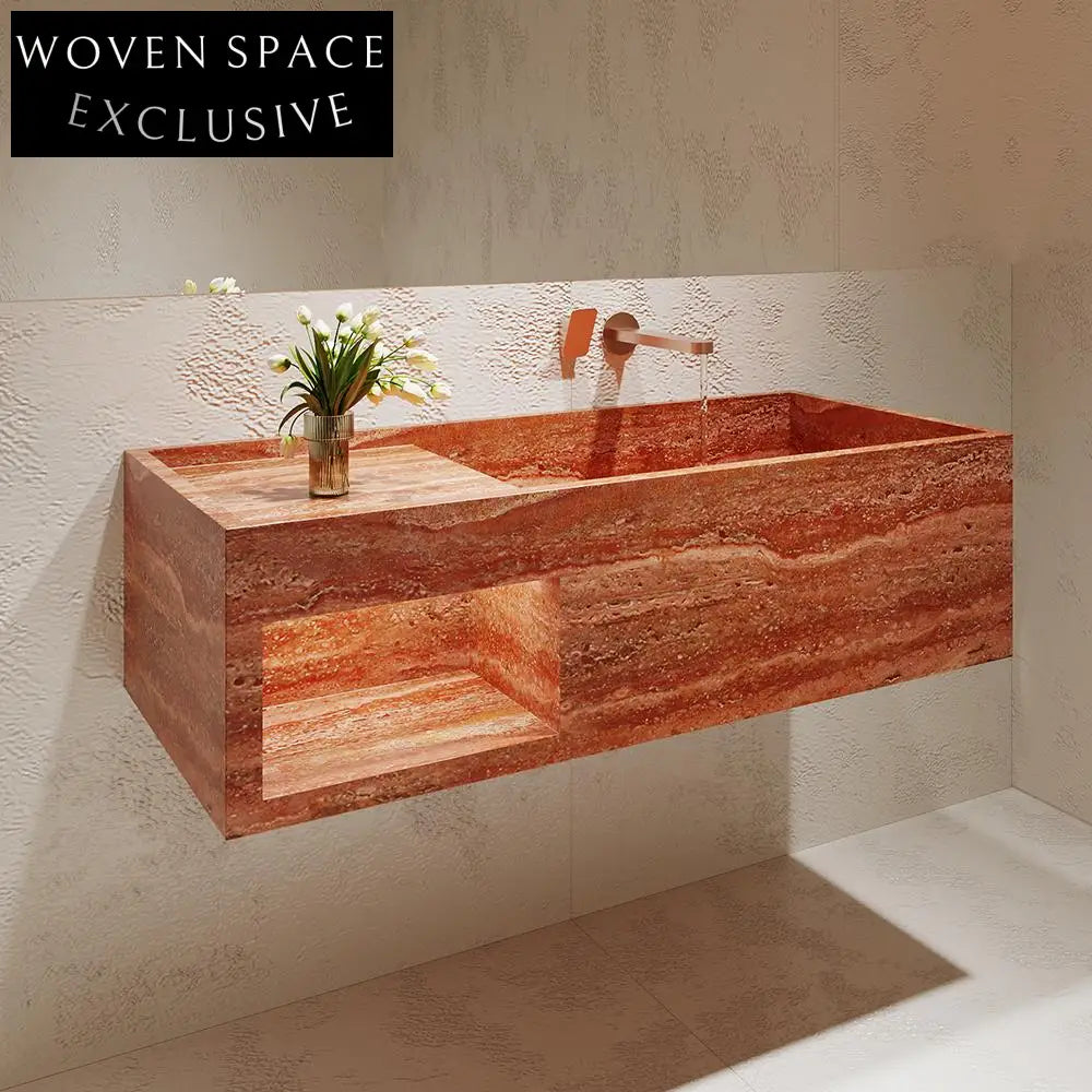 Elio Red Cave Antique Marble Sink