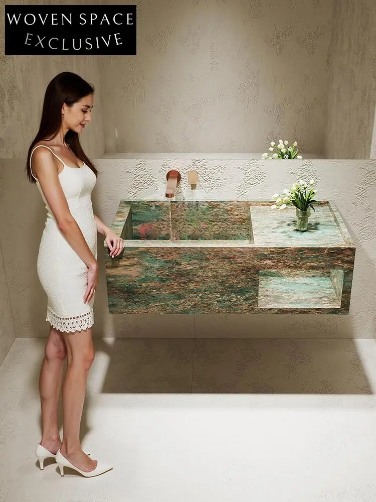 Elio Red Cave Antique Marble Sink