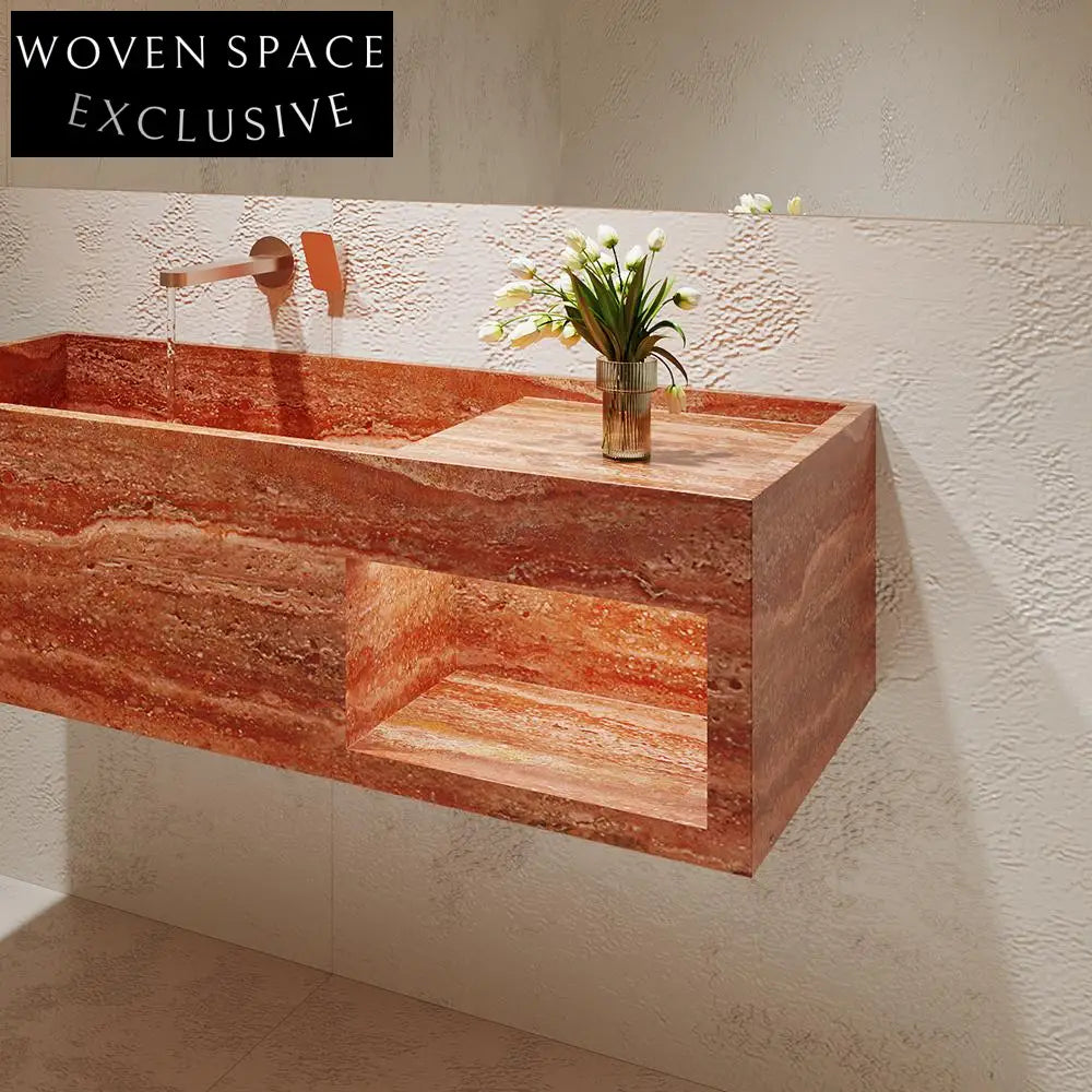 Elio Red Cave Antique Marble Sink