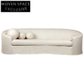 Elle 3 Seater Slip Cover Sofa - Natural Linen