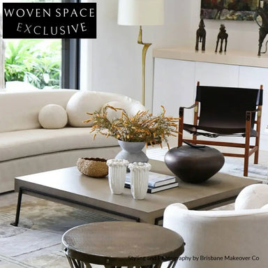 Elle 3 Seater Slip Cover Sofa - Natural Linen Sofa