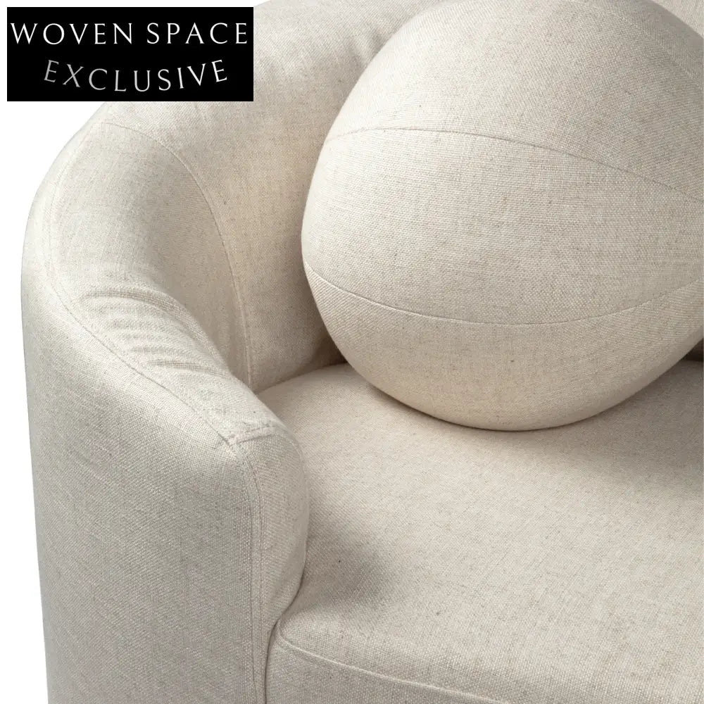 Elle 3 Seater Slip Cover Sofa - Natural Linen Sofa