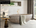 Ellipse Master Bathtub – Luxury Custom Travertine Design