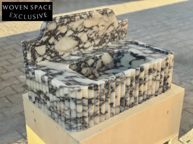 Elodie Calacatta viola backsplash marble sink