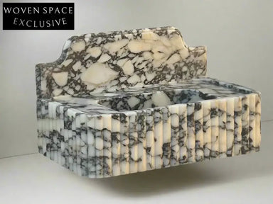 Elodie Calacatta viola backsplash marble sink