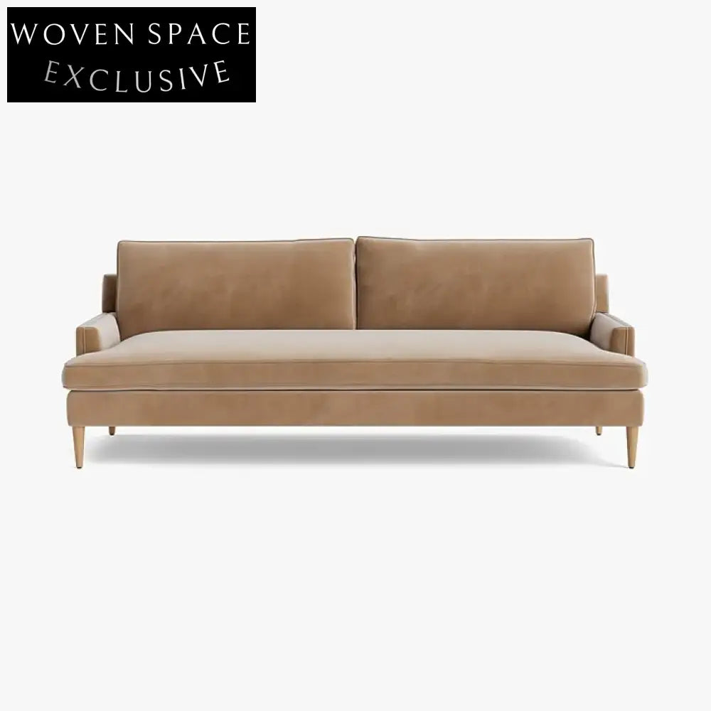 Modern Emerald Green Velvet 3-Seater Sofa: Luxurious Living Room Couch