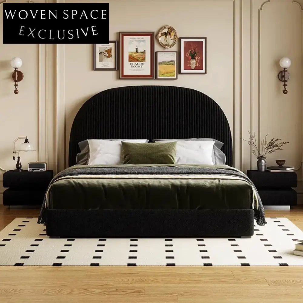 Emerald Green Velvet Upholstered Platform Bed Frame with Tufted Headboard
