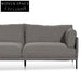 Emilis 4 Seater Left Chaise Fabric Sofa - Graphite Grey Chaise Sofa