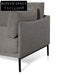 Emilis 4 Seater Left Chaise Fabric Sofa - Graphite Grey Chaise Sofa