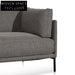 Emilis 4 Seater Left Chaise Fabric Sofa - Graphite Grey Chaise Sofa