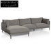 Emilis 4 Seater Left Chaise Fabric Sofa - Graphite Grey Chaise Sofa