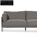 Emilis 4 Seater Right Chaise Fabric Sofa - Graphite Grey Sofas