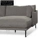 Emilis 4 Seater Right Chaise Fabric Sofa - Graphite Grey Sofas