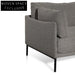 Emilis 4 Seater Right Chaise Fabric Sofa - Graphite Grey Sofas