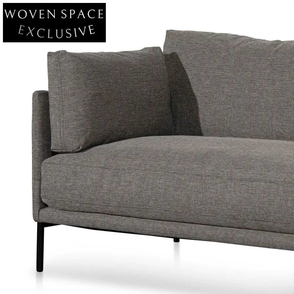 Emilis 4 Seater Right Chaise Fabric Sofa - Graphite Grey Sofas