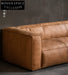 Emily Retro Style Cowhide Sofa with Subsidy 280 Oil Wax Leather Red Brown