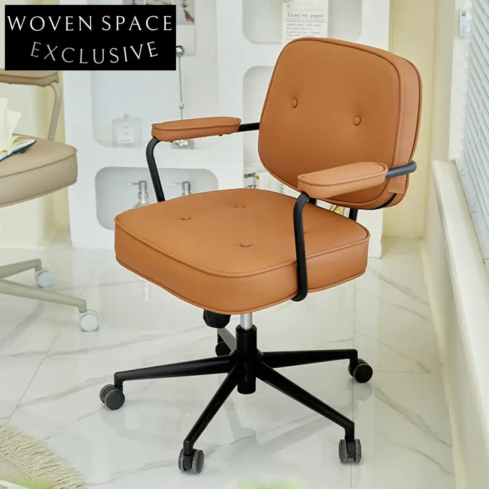 Ergonomic Adjustable Swivel Home Office Leather Desk Chair