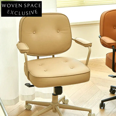 Ergonomic Adjustable Swivel Home Office Leather Desk Chair