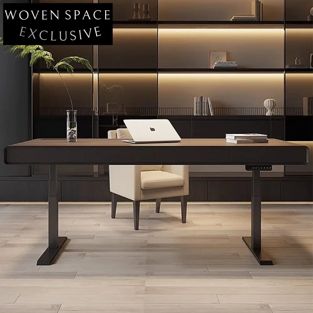 Ergonomic Solid Wood Adjustable Height Home Office Standing Desk Table