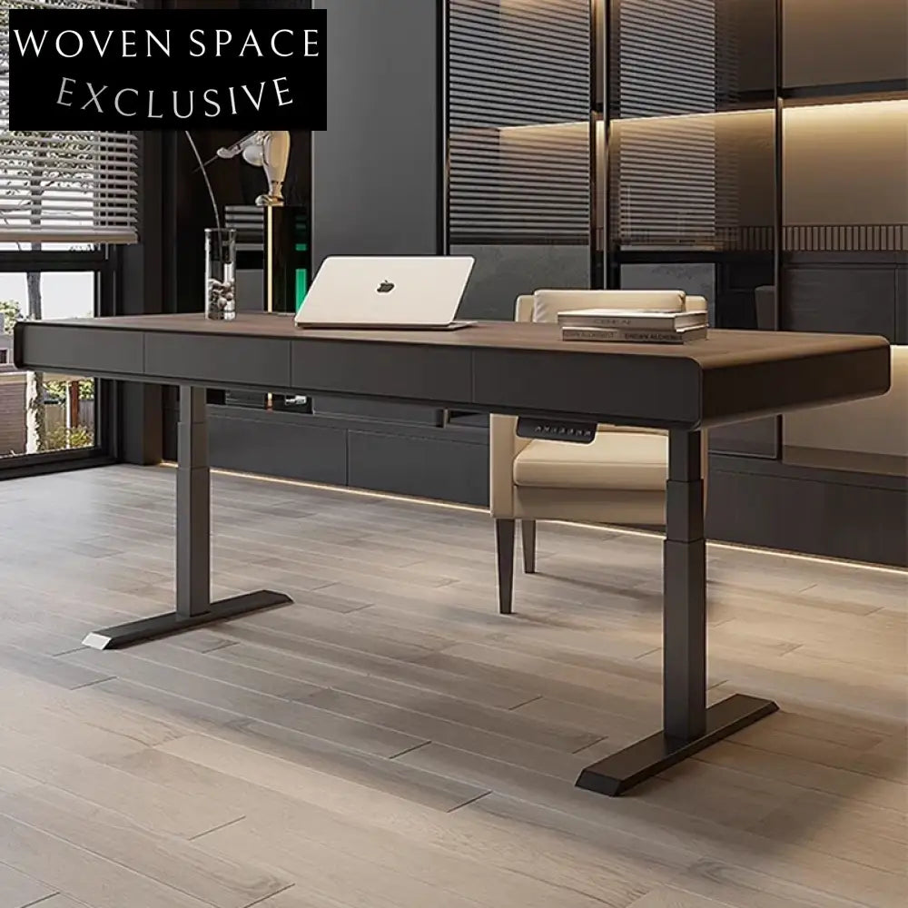 Ergonomic Solid Wood Adjustable Height Home Office Standing Desk Table
