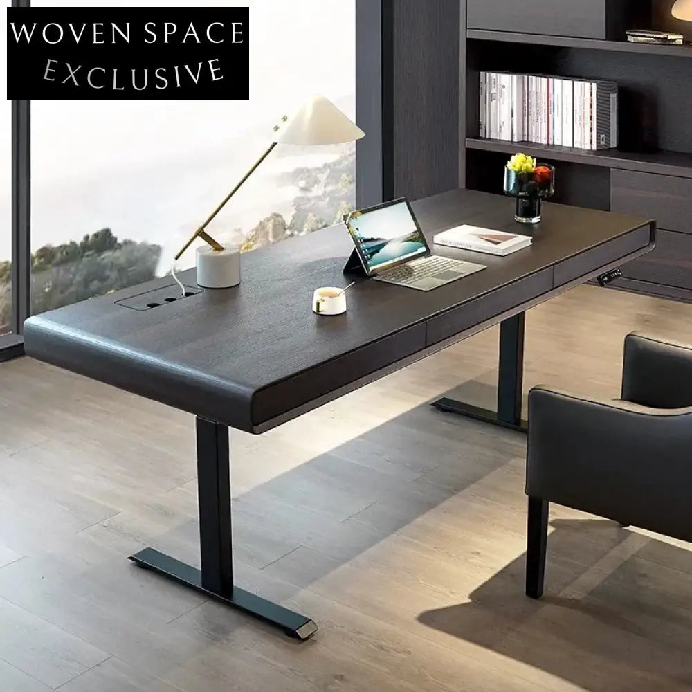 Ergonomic Solid Wood Adjustable Height Home Office Standing Desk Table
