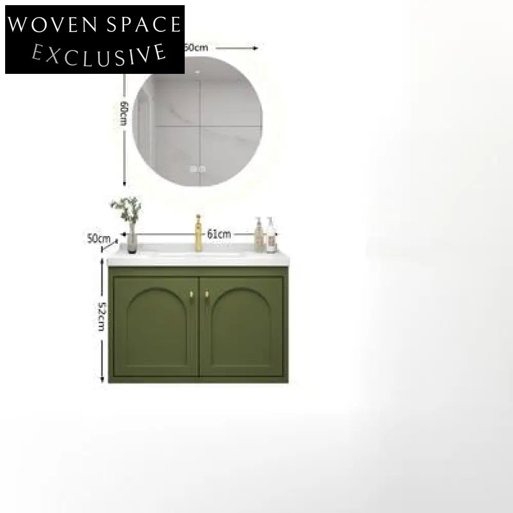 Evelyn Oak Bathroom Cabinet with Corian Basin