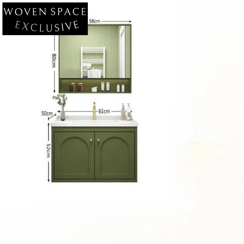 Evelyn Oak Bathroom Cabinet with Corian Basin