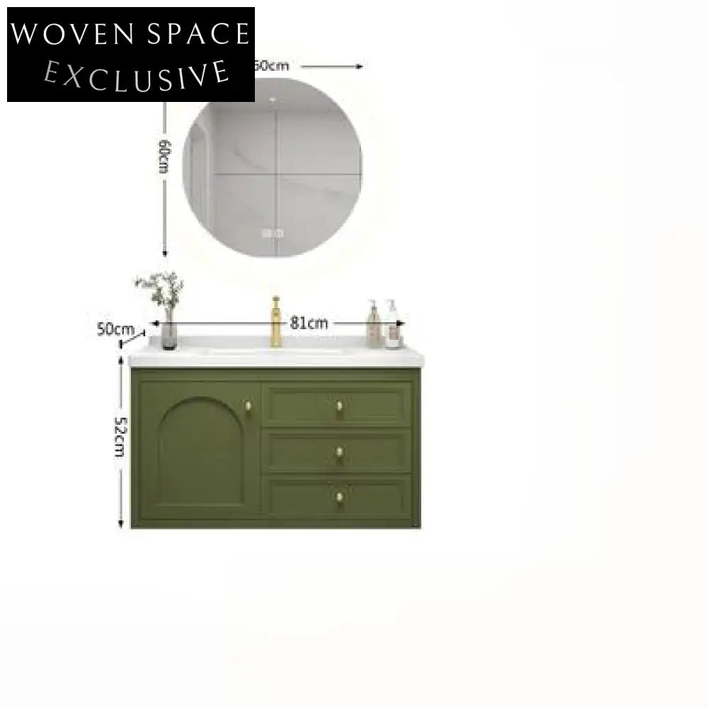 Evelyn Oak Bathroom Cabinet with Corian Basin