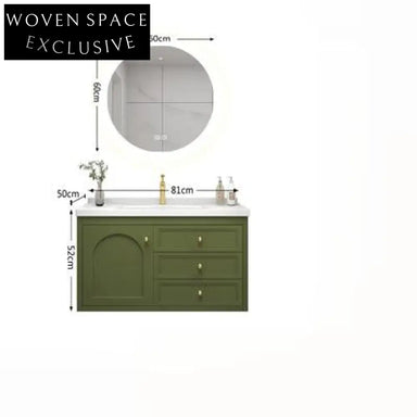 Evelyn Oak Bathroom Cabinet with Corian Basin