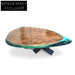 Exquisite Clear Resin Burl Wood Veneer Living Room Designer Coffee Table