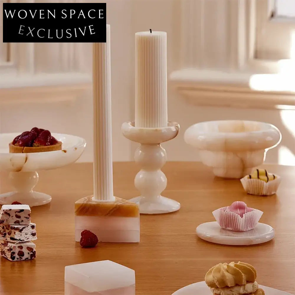 Exquisite Nephrite Jade Modern Decorative Candlesticks for Elegant Home Ambiance