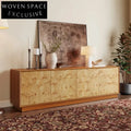 Exquisite Solid Wood Burl Sideboard Cabinet for Dining Room and Living