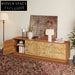 Exquisite Solid Wood Burl Sideboard Cabinet for Dining Room and Living