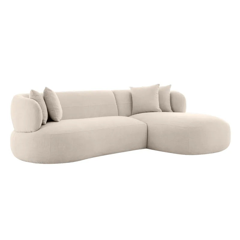 Greenwich 3 Seater Sofa w Right Chaise - Natural Chenille