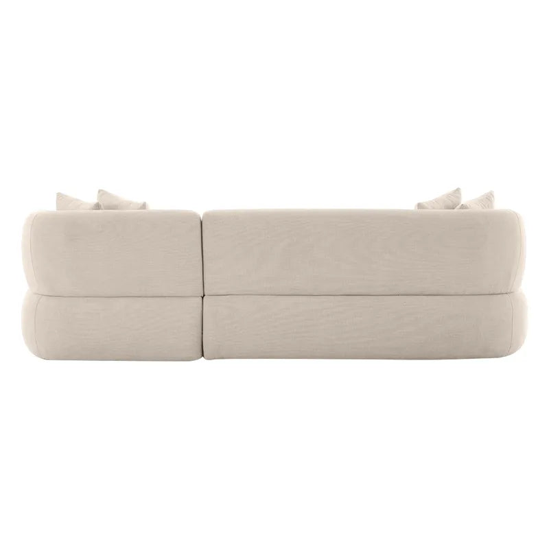 Greenwich 3 Seater Sofa w Right Chaise - Natural Chenille