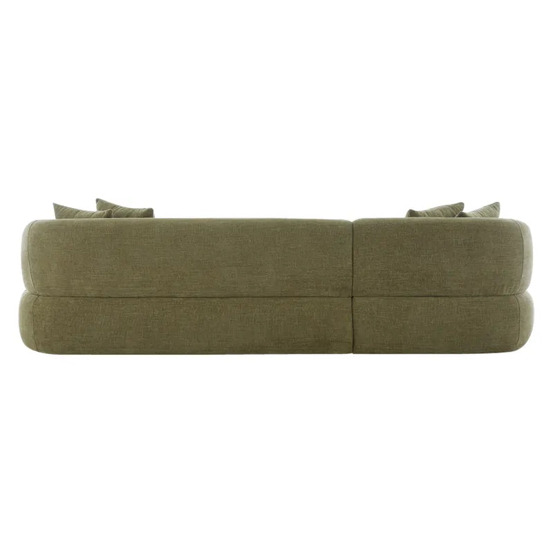 Greenwich 3 Seater Sofa w Left Chaise - Sage Chenille