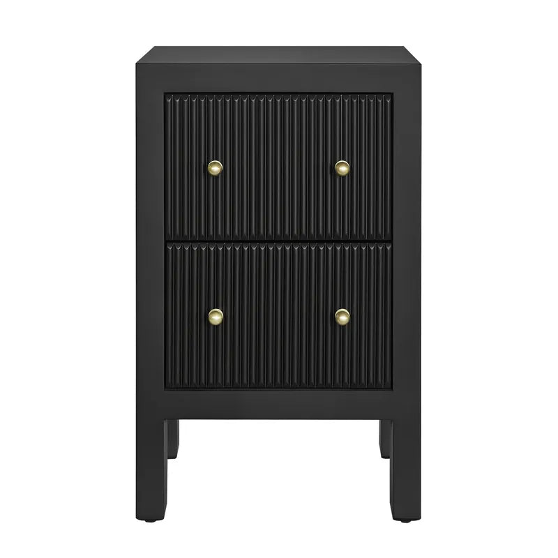 Ariana Bedside Table - Petite Black