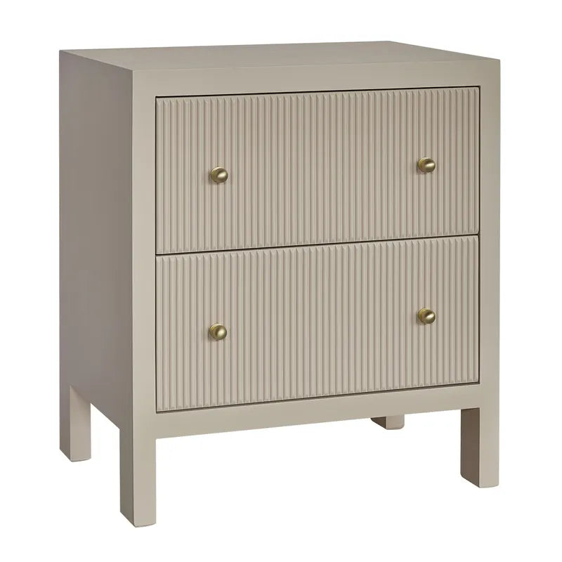 Ariana Bedside Table - Large Taupe Beige