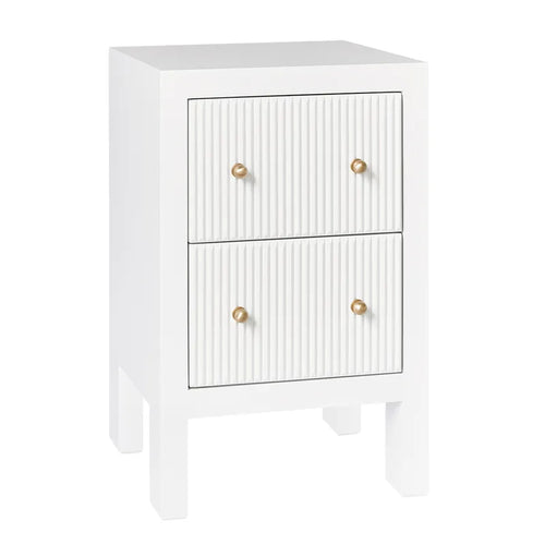 Ariana Bedside Table - Petite White
