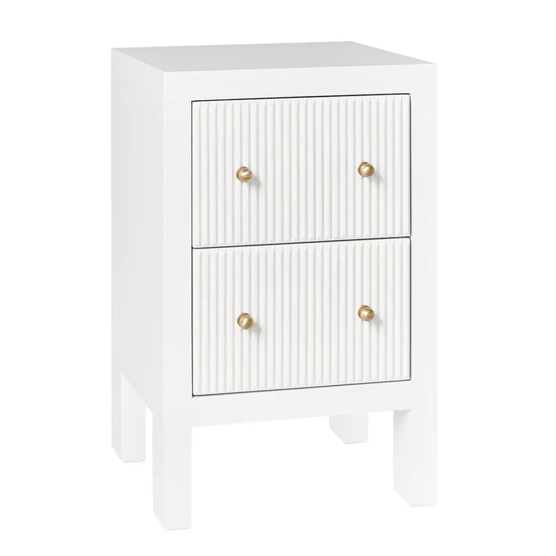 Ariana Bedside Table - Petite White