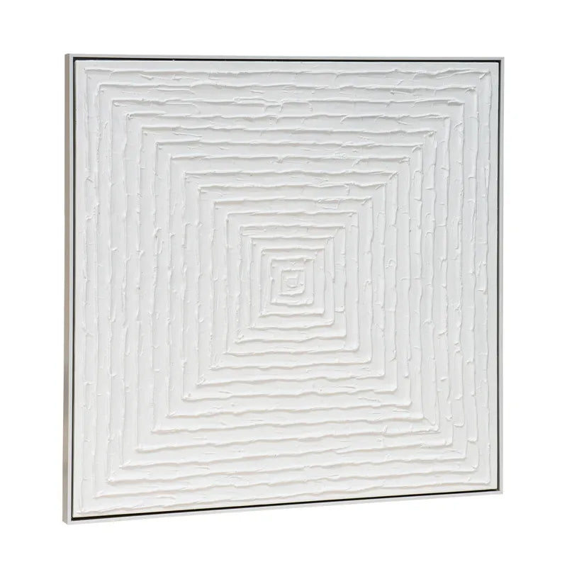White Vortex Oil on Canvas Painting - Medium
