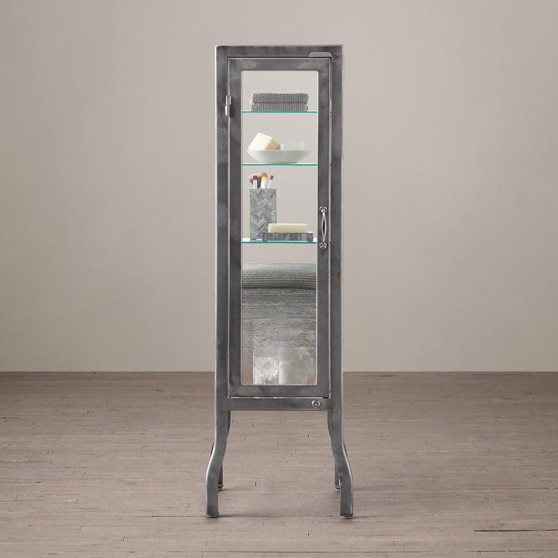 Angéle Dulton Industrial Iron Glass Display Showcase