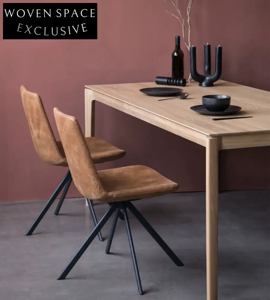 Fenric Iron Frame Cowhide Dining Room Chair