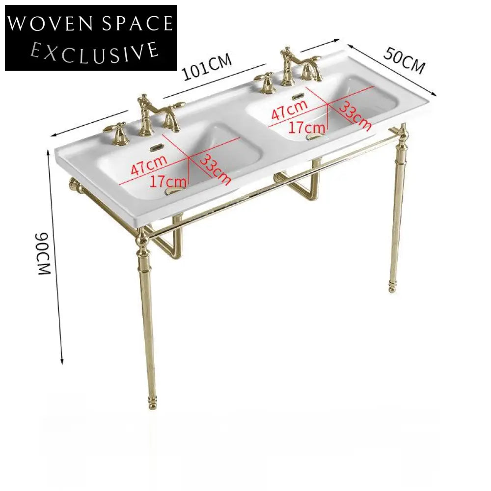 Ferrara Faenza Gold Finish Freestanding basin