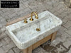 Fidèle Marble Sink Ribbed 3 Sides Wash Basin