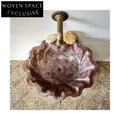 Flower style stone round sink As photo or customized / Stone