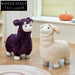 Fluffy Sheep Kids Animal Stool Chair - Soft Plush Upholstered Children's Furniture